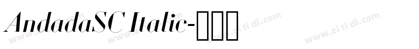 AndadaSC Italic字体转换